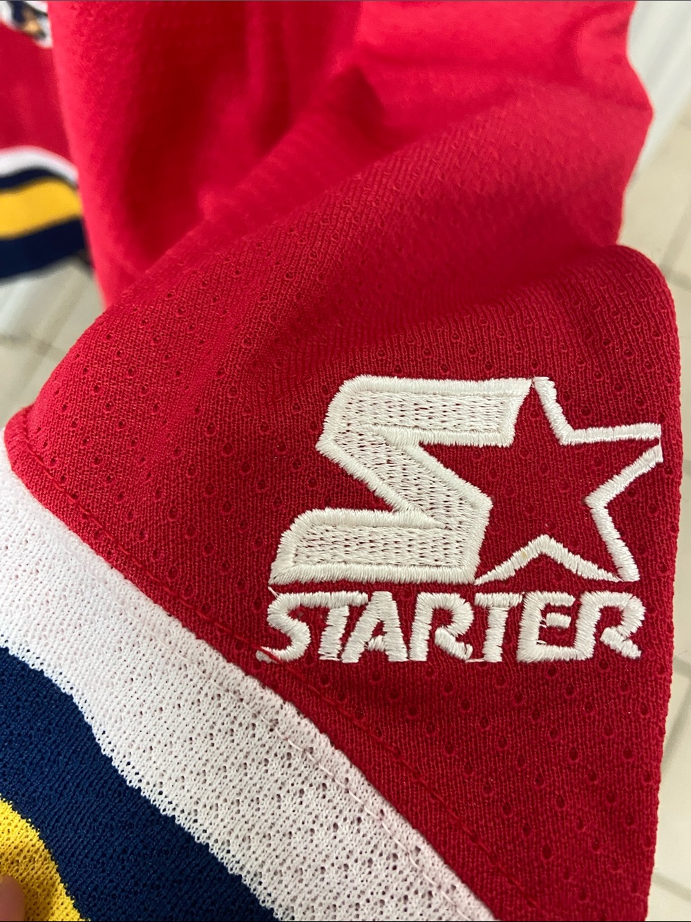 VTG 90s Red & Navy Starter NHL Florida Panthers Old Logo Hockey Jersey - Picture 3 of 6